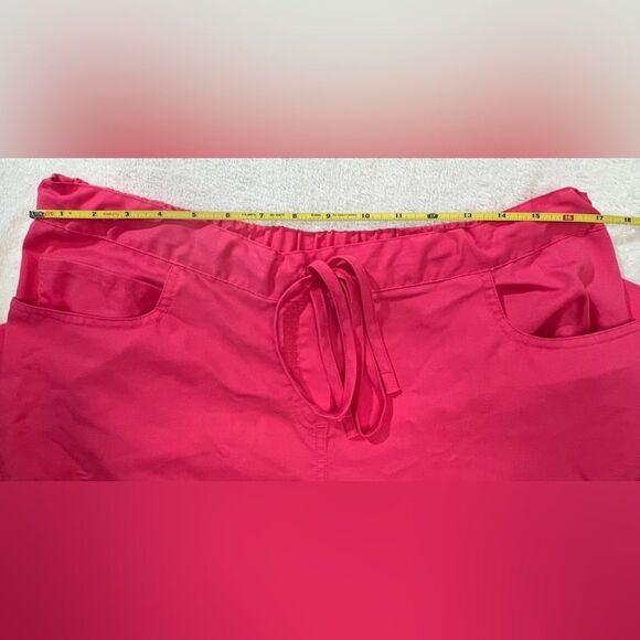 Greys Anatomy Hot Pink Scrub Pants with Drawstring Waist LT - Picture 6 of 8